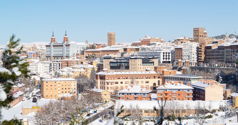 Panorámica de Teruel nevado